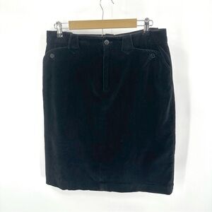 LAUREN RALPH LAUREN Velvet Knee Length Pencil Skirt Womens Size 12 Black Velour